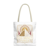 Tote Bag — 'God Money & Power' Pyramid Graphic Tote
