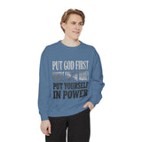 Put God First Hustle For The Money Put Yourself In Power Sweatshirt