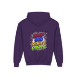 Youth Hoodie — GMP God Money Power Rainbow Graphic