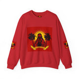Crewneck Sweatshirt — 'God Most Power' Retro Palm Beach Graphic