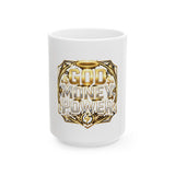 Ceramic Mug — God Money Power Gold Emblem Coffee Cup