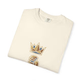God Money Power T-Shirt — Crown & Coins Faith-Inspired Graphic Tee
