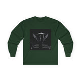 Angel Of Death Grim Reaper Wings Long Sleeve Tee — Dark Gothic Scythe Graphic