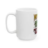 Inspirational Ceramic Mug - "Put God First, Hustle for the Money, Put Yourself in Power"
