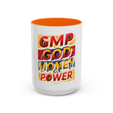 Coffee Mug — GMP: God Money Power Bold Typography Accent Mug