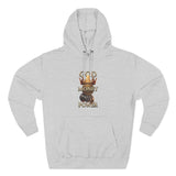 God Money Power Hoodie — Graphic Religious Statement Pullover