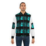 God Money Power Bomber Jacket — Retro Neon Graphic Men’s Bomber