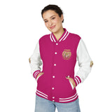 Tiger Crest Letterman Jacket — GMP "Good Money Power" Red & White Varsity