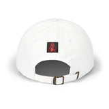 Dad Cap — Retro Red Neon Skull Embroidery