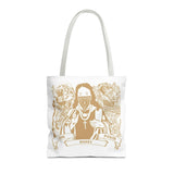 Gold Saint Mary Illustration Tote Bag — Bad Money Power Graphic Tote