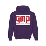 Youth Hoodie - GMP (God Money Power) Bold Red Graphic