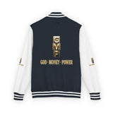 GMF Letterman Jacket — "God • Money • Power" Varsity Jacket