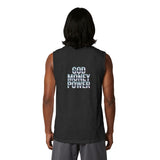 God Money Power Muscle Tank — Graphic Faith & Hustle Sleeveless Tee