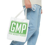 GMP 'God Money Power' Tote Bag - Bold Green Logo Canvas Tote