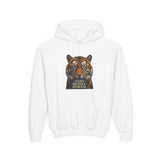 Tiger 'God Money Power' Youth Hoodie — Bold Graphic Pullover for Kids