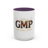 GMP 'God Money Power' Accent Coffee Mug — 11/15 oz Inspirational Ceramic