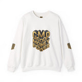God Money Power Crewneck Sweatshirt — Patriotic American Flag Graphic