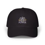 Classic Dad Cap – 'God Money Power' Embroidered Baseball Hat