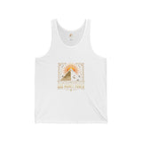 Pyramid Sunrise Tank Top — Retro Desert Vibes "Good Morning Punks" Graphic Tank