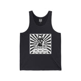 Tank Top — Retro Drummer Design "Caj, Rocket, Power" Vintage Band Graphic