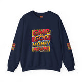 GMP God Money Power Graphic Crewneck Sweatshirt