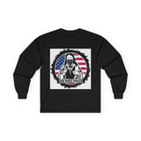 Long Sleeve Tee — 'God Money Power' Patriotic Graphic