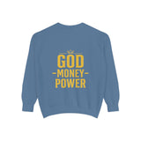 GMP "God Money Power" Sweatshirt — Gold Foil Graphic Crewneck