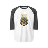 God Power Baseball Tee — Vintage Retro Faith Raglan Shirt