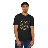 T-Shirt — GMP "God Money Power" Gold Script Graphic