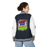 Letterman Jacket — GMP Good Money Power Colorful Splash Varsity Coat