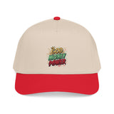Mid Profile Baseball Cap — "God Money Power" Embroidered Retro Logo Hat