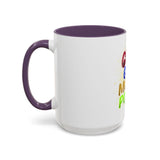 GMP God Money Power Accent Coffee Mug — Colorful Motivational Tea Cup (11/15 oz)