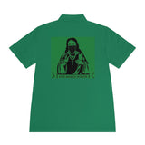 Graphic Polo — 'God Money Power' Green Icon Polo Shirt
