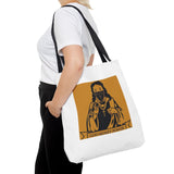 Religious Graphic Tote Bag — "God Money Power" Spiritual Streetwear Tote