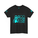 God Money Power Tee — Retro Neon Graphic T-Shirt