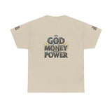 God Money Power Graphic Tee — Faith & Hustle Christian T-Shirt