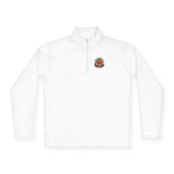 Halloween Pumpkin “God Money Power” Quarter-Zip Pullover — Jack-O'-Lantern Graphic