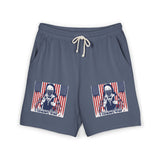 American Flag Graphic Sweat Shorts — Patriotic Fleece Lounge Shorts