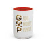 Coffee Mug — G.M.P. (God Money Power) Gold Accent Ceramic Mug