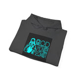 God, Money & Power Hoodie — Neon Retro Graphic Pullover