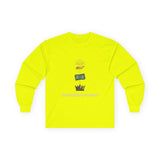 Long Sleeve Tee — "God · Money · Power" Graphic