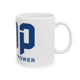 GMP Ceramic Mug — 'Good Money Power' Navy Logo Coffee Mug (11oz/15oz)