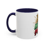 God Money Power Accent Coffee Mug — Bold Motivational Religious Coffee Cup (11/15oz)