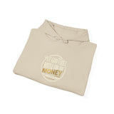 Money Vibes Hoodie — Gold Script Graphic Hooded Sweatshirt