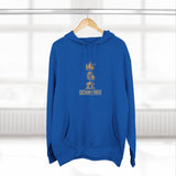 God Money Power Hoodie — Crown & Coin Vertical Graphic Fleece Hoodie