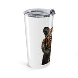 Tiger Face 20oz Tumbler — "God. Money. Power." Inspirational Travel Mug