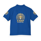 Youth Polo Shirt – Gold Lion Crest "GMP" School/Team Logo