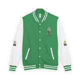 Letterman Jacket - "GOD MONEY POWER" Graphic Varsity Jacket with Chest Logo