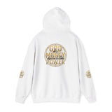 God Money Power Hoodie – Gold Globe Graphic Religious Streetwear
