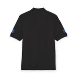 Embroidered Blue Sequin Patch Polo Shirt